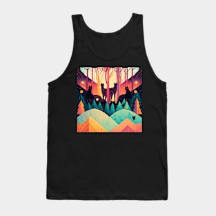 Magic Forest Cats Tank Top